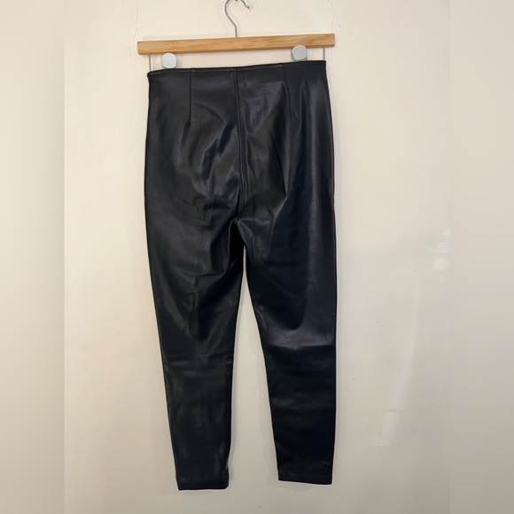Free People We the Free Faux Leather Ankle Pants Black - Picture 3 of 7
